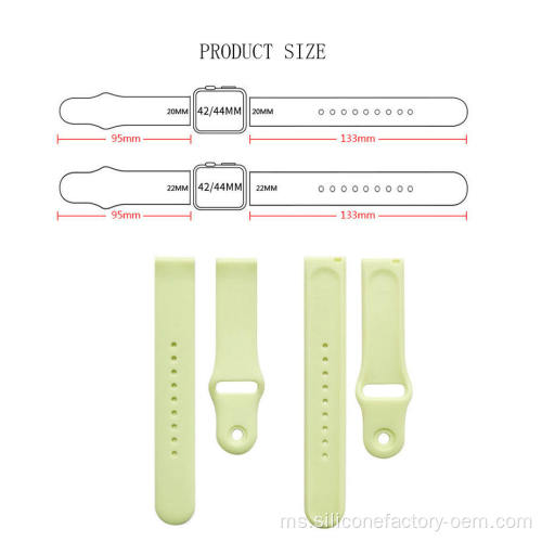 Tali Silicone Watch Smart yang disesuaikan Kilang